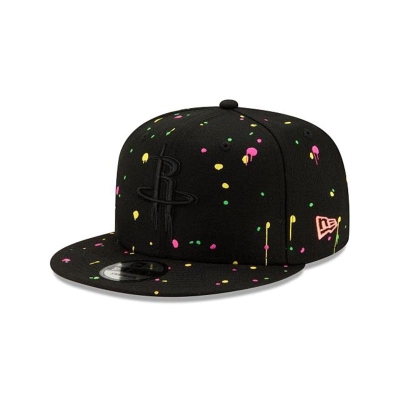 Houston Rockets Gorra | New Era NBA Neon Splatter 9fifty Snapback Cap Mexico - Negros